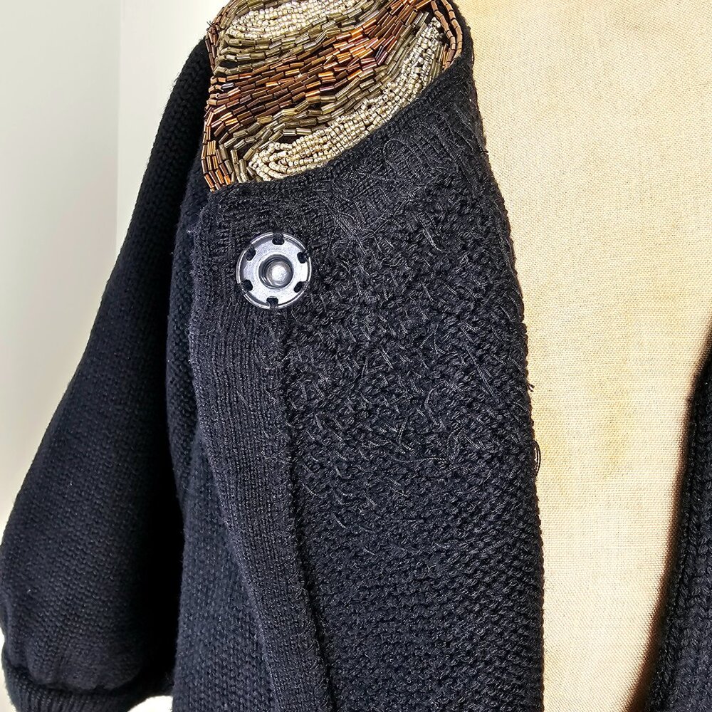 Tibi Beaded Statement Collar Cropped Cardigan Swe… - image 13